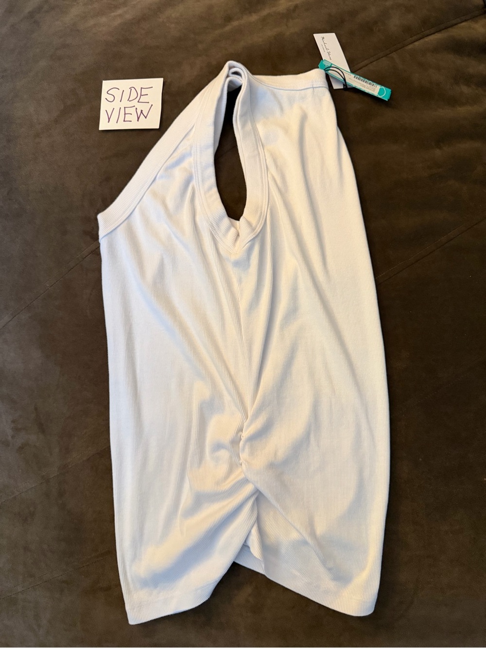 Michael Stars White V-Neck Ribbed Tank - Picture 6 of 9